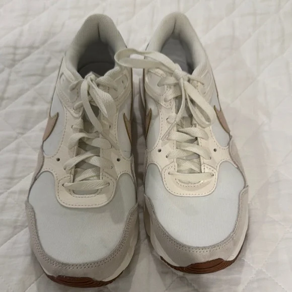 Nike White and Tan Sneakers - Picture 2 of 4